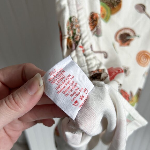 Lisa Says Gah Caviar Dreams Belle Linen Ruched Dress Size XS - Picture 5 of 5